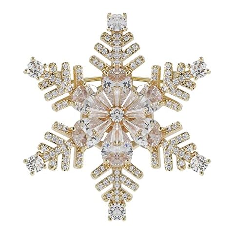 OIDIMS Winter Snowflake Brooch Pin Cover