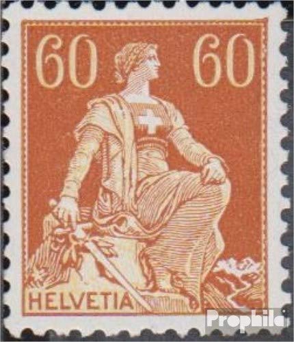 Sellos Suiza 140y post-fresca MNH 1915 Tell Helvetia Prophila