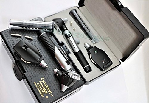 New Led Mini Fiber Optic Ent Diagnostic Set Otoscope Plus 2 Bulbs 10