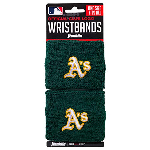 Image of Franklin Sports MLB Oakland Athletics Team Wristbands (Pack of 6)