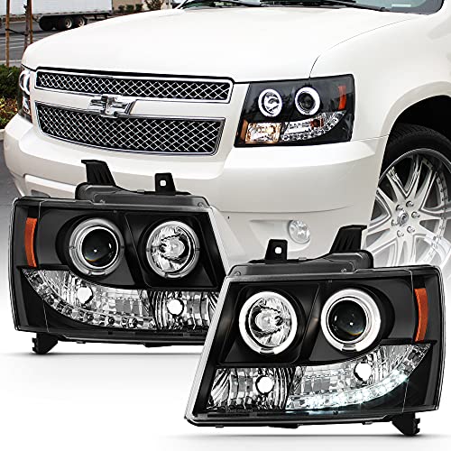 ACANII Halo Projector Headlights for 2007-2014 Chevy Tahoe & Suburban
