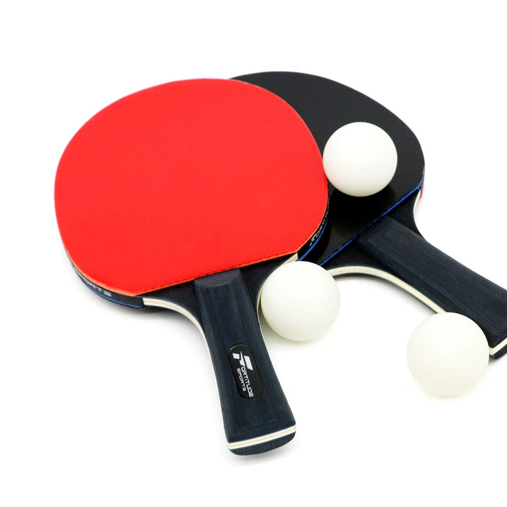 Tischtennis-Set mit Netz | Ping Pong Set mit 2 Schlägern, 3 Bällen und tragbarem Tischtennisnetz | Tischtennisschläger und Bälle mit einziehbarem Netz für Esstisch