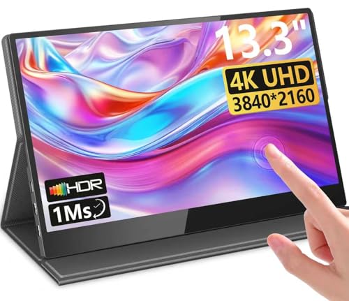 4K Portable Touchscreen Monitor for Laptop and Gaming