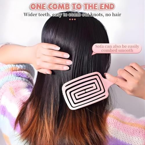 Image of Premium 3D Detangling Hair Brush for Women & Men- Anti Hair Fall Comb for Curly, Wavy & Straight Hair | Hair Straightening Brush, Wet & Dry Styling Brush | Scalp Massager, Frizz Control & Tangle Free Grooming Brush