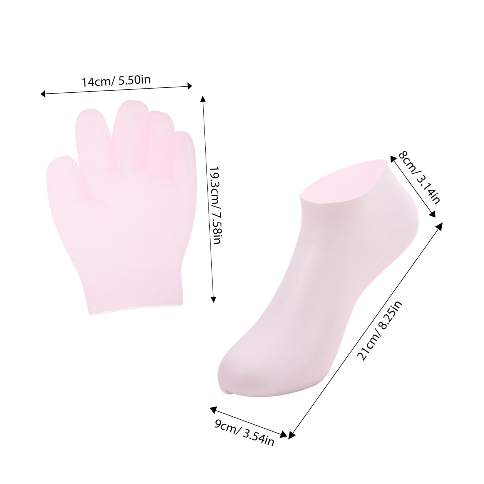 GOOHOCHY Moisturizing Spa Pedicure Socks Gel Gloves for Cracked Heel Moisturizing Hand and Foot Masks