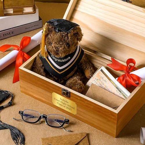 Image of Engraved Name Plates 2 inch x 4 inch Graduation Gifts Class of 2026 Custom Plaque Trophy Plates Engraved Name Plate Custom Engraved Plate Personalized Engraved Brass Plaque(Gold-1, 2x4 in)