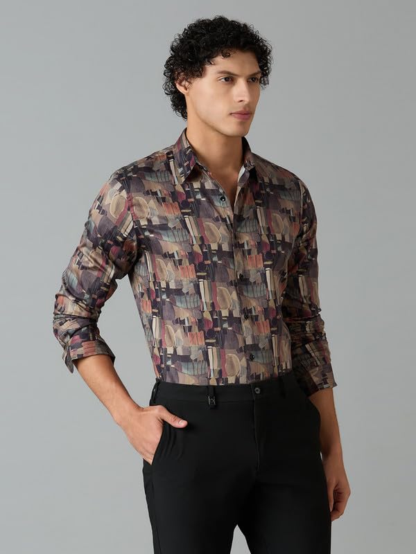 Image of MARK & ALBERT Men's Slim Fit Cotton Formal Shirt