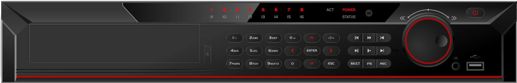 Pentabrid XVR 5108H Intelligent AI Lite Video Surveillance Recorder 8CH BNC (or up to 12CH IP) 5M-N/1080P, Perimeter Protection SMD+ AI Coding & Search IoT POS 1 SATA HDD Mini 1U 5-in-1 DVR NVR