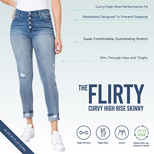 Wallflower WBM11670O-Z933-11 Women'S Flirty Curvy Skinny High Rise Insta Stretch Juniors Jeans thumb #3