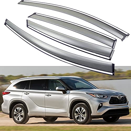 SPEEDLONG Car Window Visor Vent Shade Deflector Sun Rain Guard Compatible with 2022 2022 2022 Toyota Highlander