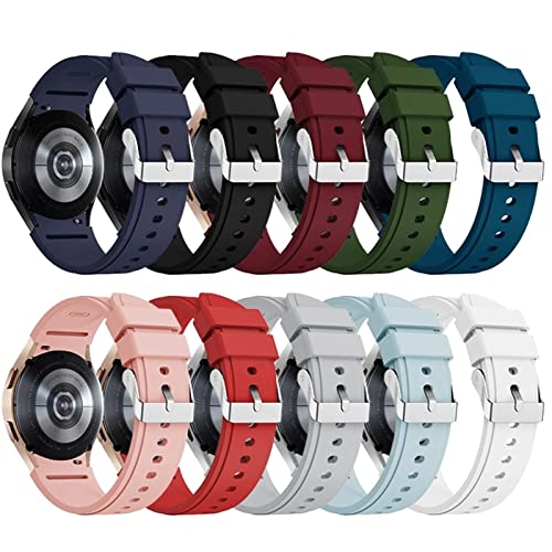 20mm Original Silicone WatchBand Strap for Samsung Galaxy Watch 4 40 44MM/Classic 42 46mm Smartwatch Wristband Bracelet (Color : Pink, Size : Watch4 Classic 46mm)4