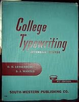 College Typewriting Intensive Course Sixth Edition B001AU6QOS Book Cover