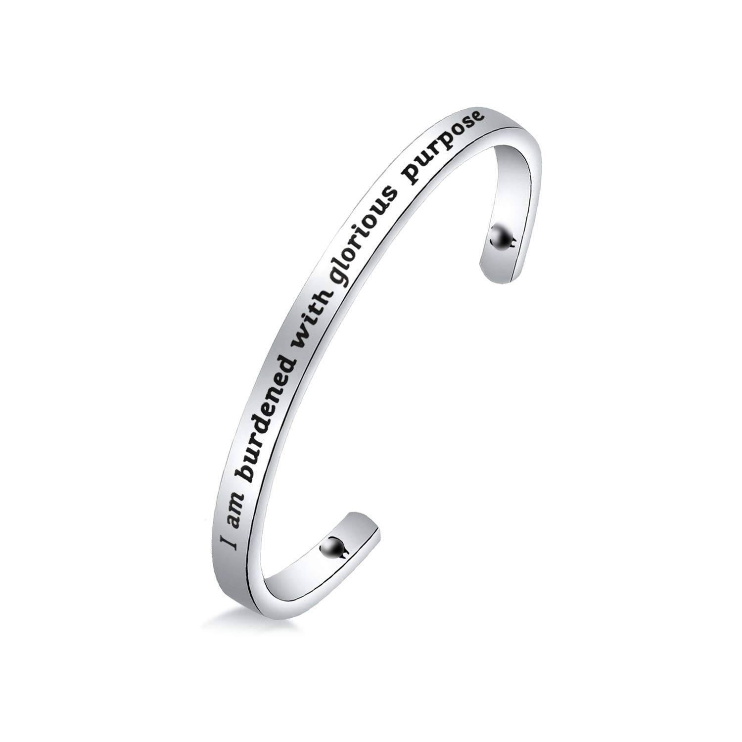 BNQLInspired Cuff Bracelet I am Burdened with Glorious Purpose Bracelet Jewelry