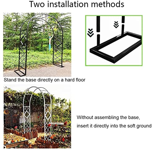 Arco da giardino in metallo, traliccio per pergola, supporto da 139,7 cm a 340,4 cm di larghezza, 270 cm di altezza, perfetto per matrimoni, eventi all'aperto, esposizione di fiori in prato e cortile