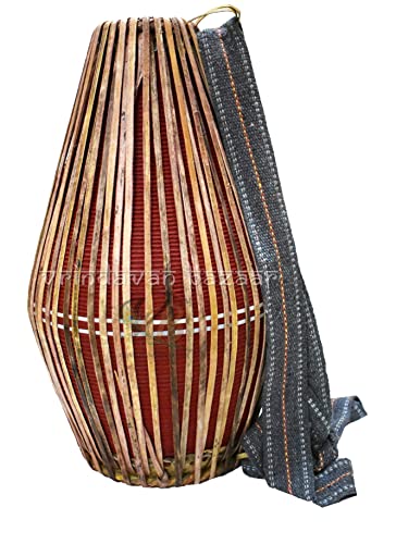 Mridangam Tambour Clay Rouge en Terre Cuite VRINDAVANBAZAAR