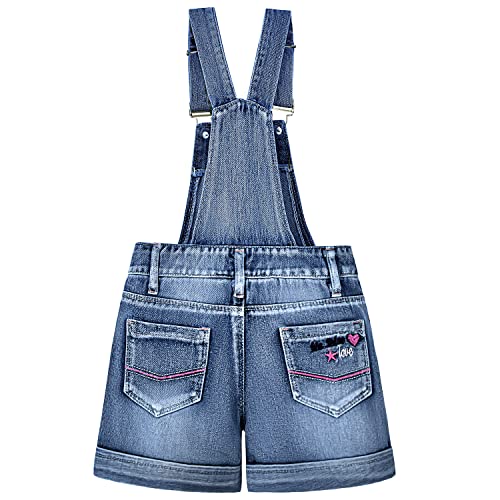 Image of Peacolate 3-11T Little&Big Kids Girls Jumpsuit&Rompers Bib Overalls Colorful Tie-dye Shortalls Suspender Shorts Jeans Pants