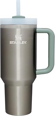 STANLEY Quencher H2.0 Tumbler with Handle and Straw 40 oz | Flowstate 3-Position Lid | Cup Holder Compatible for Travel | Insulated Stainless Steel Cup | BPA-Free | Almond Rose