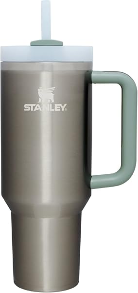 STANLEY Quencher H2.0 Tumbler with Handle and Straw 40 oz | Flowstate 3-Position Lid | Cup Holder Compatible for Travel | Insulated Stainless Steel Cup | BPA-Free | Almond Rose