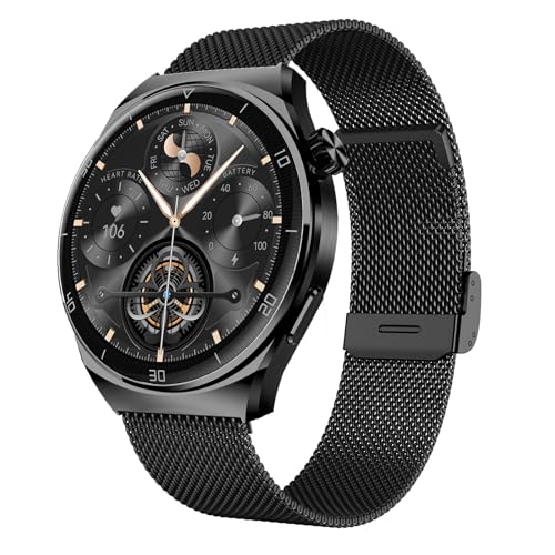 AMOLED Smart Watches for Men Women Fitness Tracker Watch Smartwatch for Android Phones/iPhone Compatible 1.43" HD Mens Watch with SOS ChatGpt AI Voice Heart Rate Sleep Female Cycle IP68 Waterproof