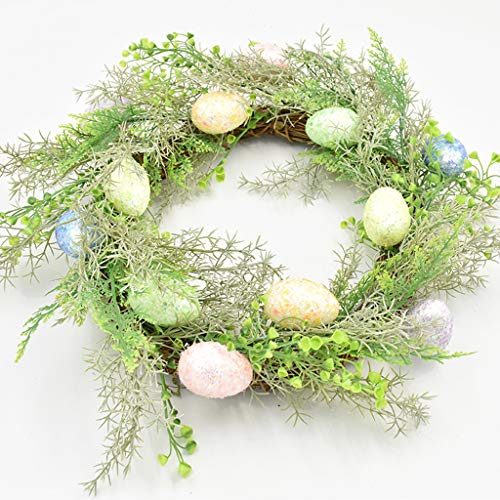 Guirlanda manual de 45 cm, guirlanda de flores artificiais de ratã, guirlanda de flores para casa, j