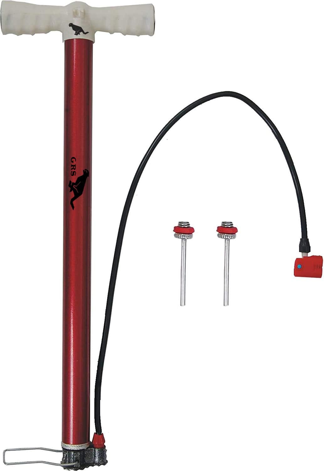 GRS P101 AIR Pump with 2 Needle for Cycle, Football, Volleyball, Basketball, Handball (Multicolour, Nylon & Alloy Steel)