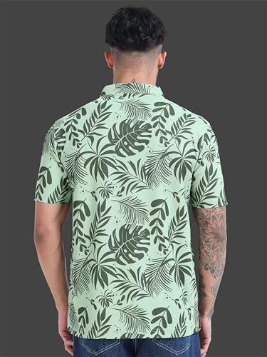 Image of STELLERS Men's Printed Polo T-Shirt | Regular Fit| Feather Touch Feel | Odour Resistant | Wrinkle Free | Stretchable | Anti-Static