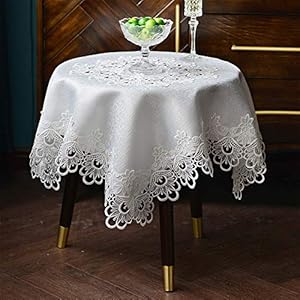 ARTABLE Lace Small Table Cloth Fall Christmas Macrame Tablecloth Table Topper for Thanksgiving Outdoor Farmhouse Rustic Kitchen Party Birthday Picnic (White, 43 x 43 Inch Square) ARTABLE Lace Small Table Cloth Fall Christmas Macrame Tablecloth Table Topper for Thanksgiving Outdoor Farmhouse Rustic Kitchen Party Birthday Picnic White 43 x 43 Inch Square