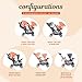 Baby Trend Infant and Toddler Double Stroller & Car Seat Combo, 2 Pc Set, Magnolia - Portable and Lightweight Stroller Duo and Car Seat Travel System Tandem