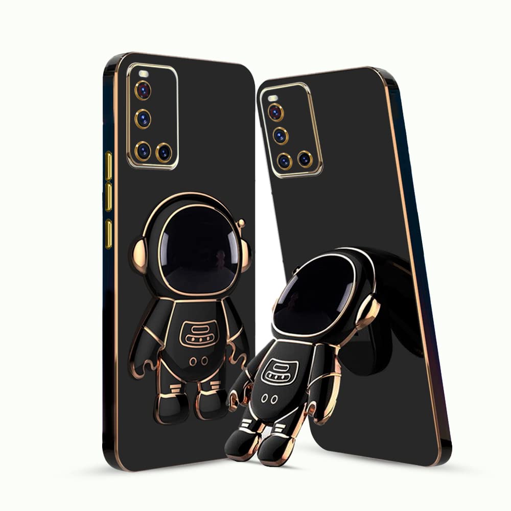 KARWAN®️ 3D Astronaut with Folding Stand Back Cover Case Compatible for Vivo V19 | Slim electroplated case | Stand case | Soft TPU | Space Astro Theme | Camera Protection-Black (B0C16NVCPS) Amazon Price History, Amazon Price Tracker