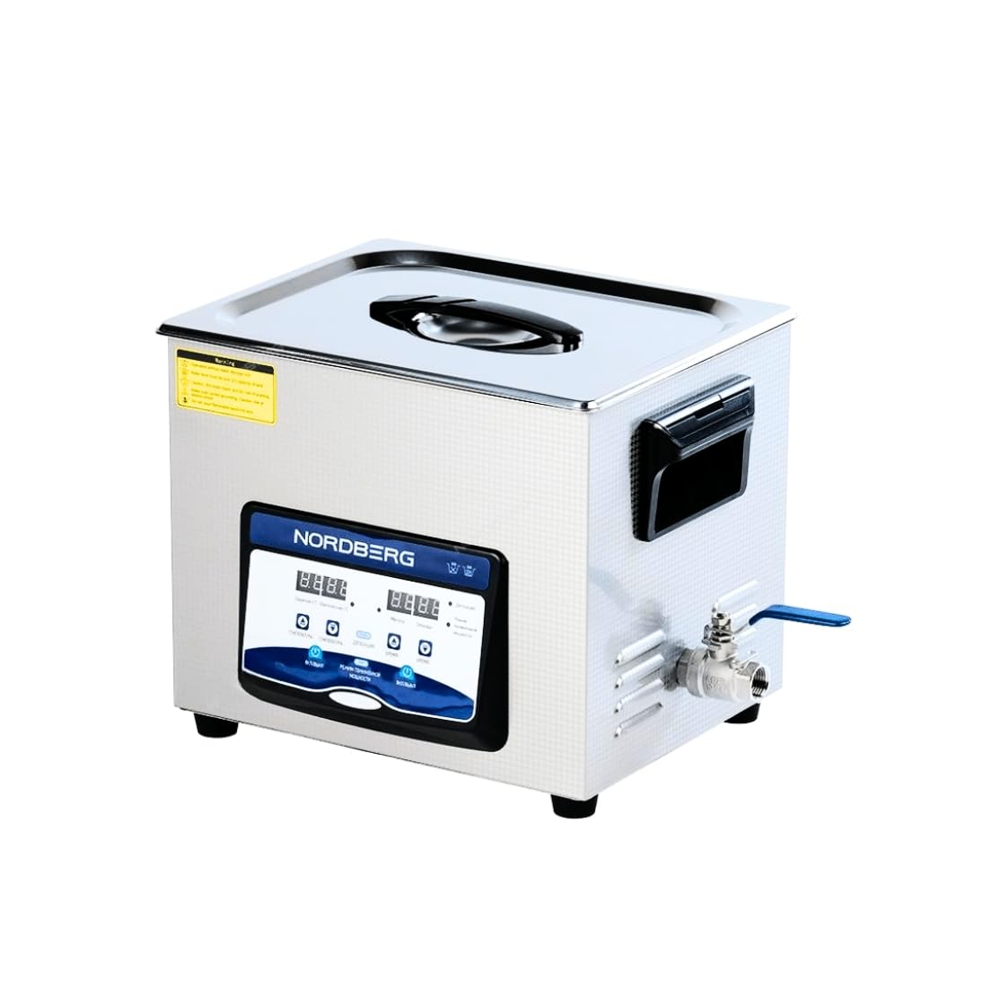 NORDBERGNORDBERG Ultrasonic cleaner 9L with heating NU100D, Stainless Steel Sonic Cleaning Tools with Digital Timer, Ultrasonic Cleaning for Jewelry Watch Ring Coin Diamond Eyeglasses Small Parts Cleaning