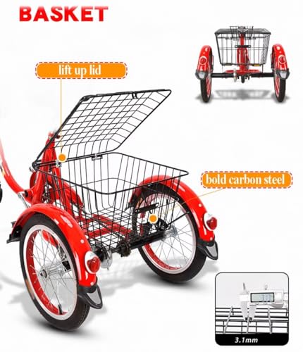 Triciclo Paseo 16" con Cesta, para Adultos y Mayores miniatura 2