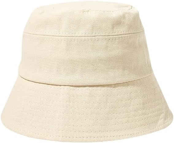 Bucket hat Women's Cotton Breathable Casual UV Protection Spliced Bucket Basin hat