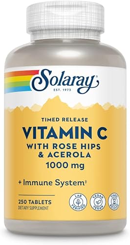 Miniatura 2 de Solaray Cápsulas de liberación temporizada de vitamina C de 1000 mg con bioflavonoides de rosas caderas y acerola dos etapas para alta absorción y
