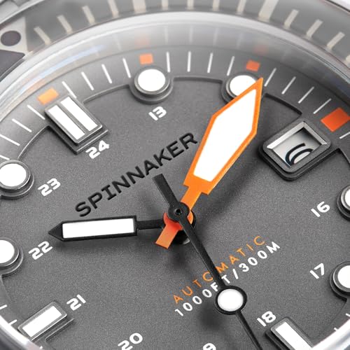Image of Spinnaker Dumas Men's Watch - Automatic Dive Watch for Men, 44mm Stainless Steel Case, Stainless Steel Strap, Water Resistant 300m, SP-5081