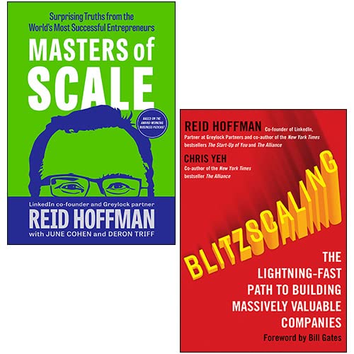 Masters of Scale By Reid Hoffman, Blitzscaling By Chris Hoffman, Reid and Yeh 2 Books Collection Set