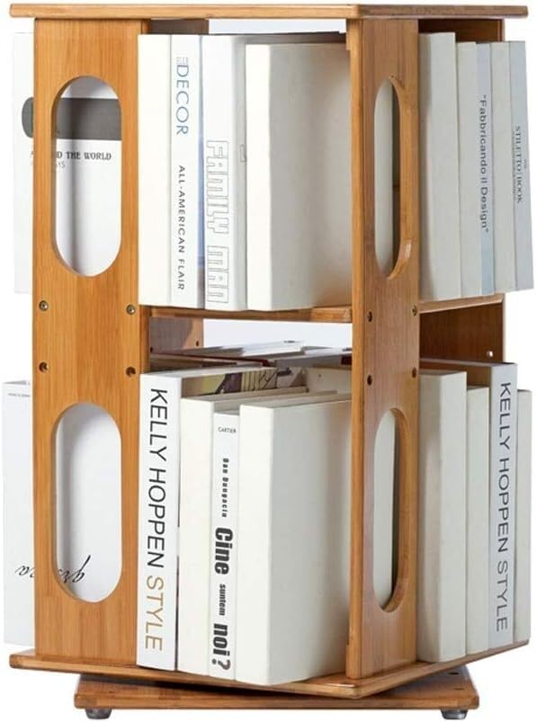 Bibliothèque étagère à livres compacte en bambou pour ranger les petits espaces