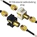 10 coaxial trapezoidal sockets, 3GHz coaxial Cable Connector, F-Type RG6 Cable Extender, Suitable for Wall Panels and Terminal Blocks (Black, Gold-Plated)