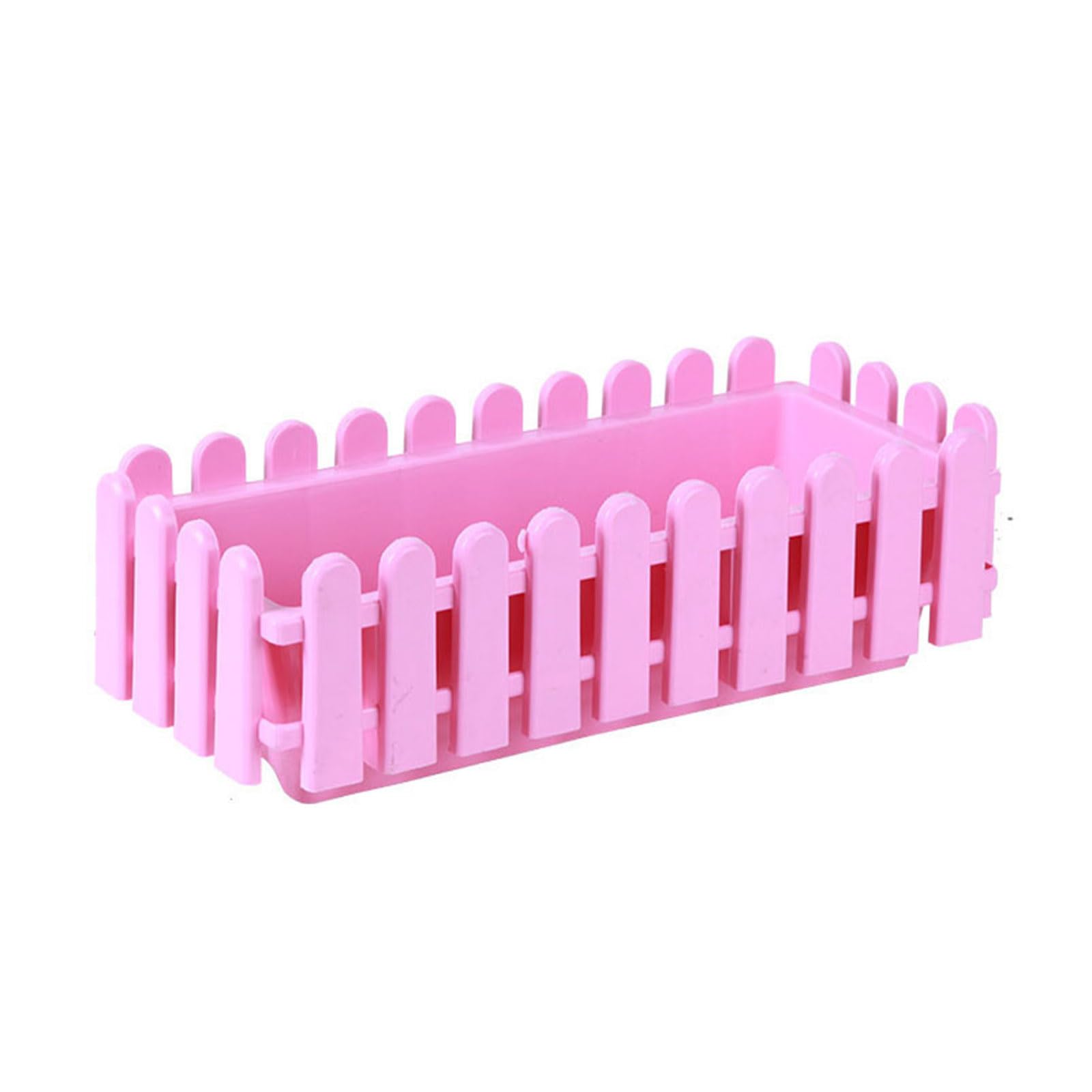 ordinarYone Rectangular Planter Box for Outdoor Plant Decorative Container Garden Vegetable Planting Fencing Railing Decoration