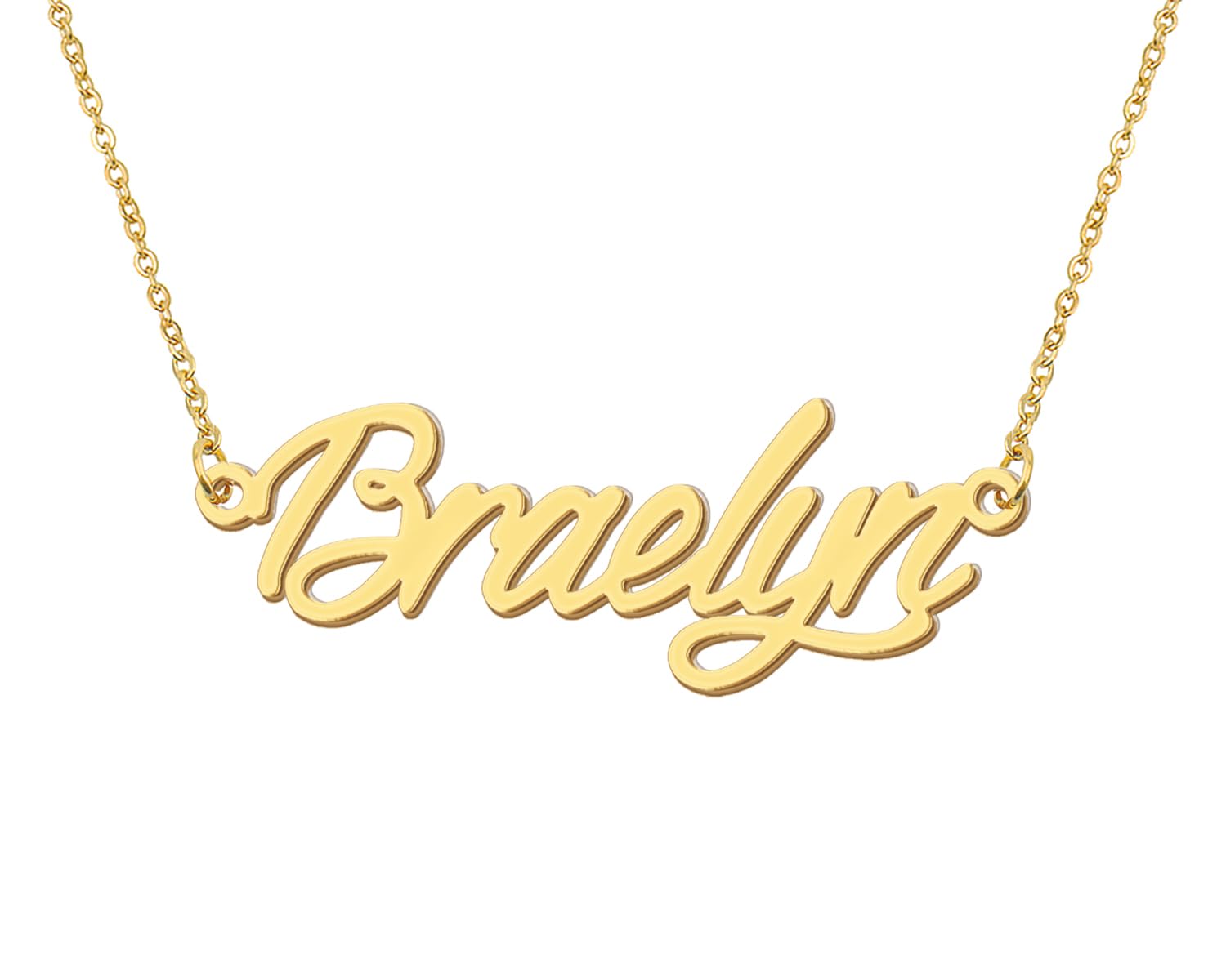 Aoloshow Personalized Name Necklace Custom Any Name Necklaces Jewelry for Womens New Mom Bridesmaid Gift