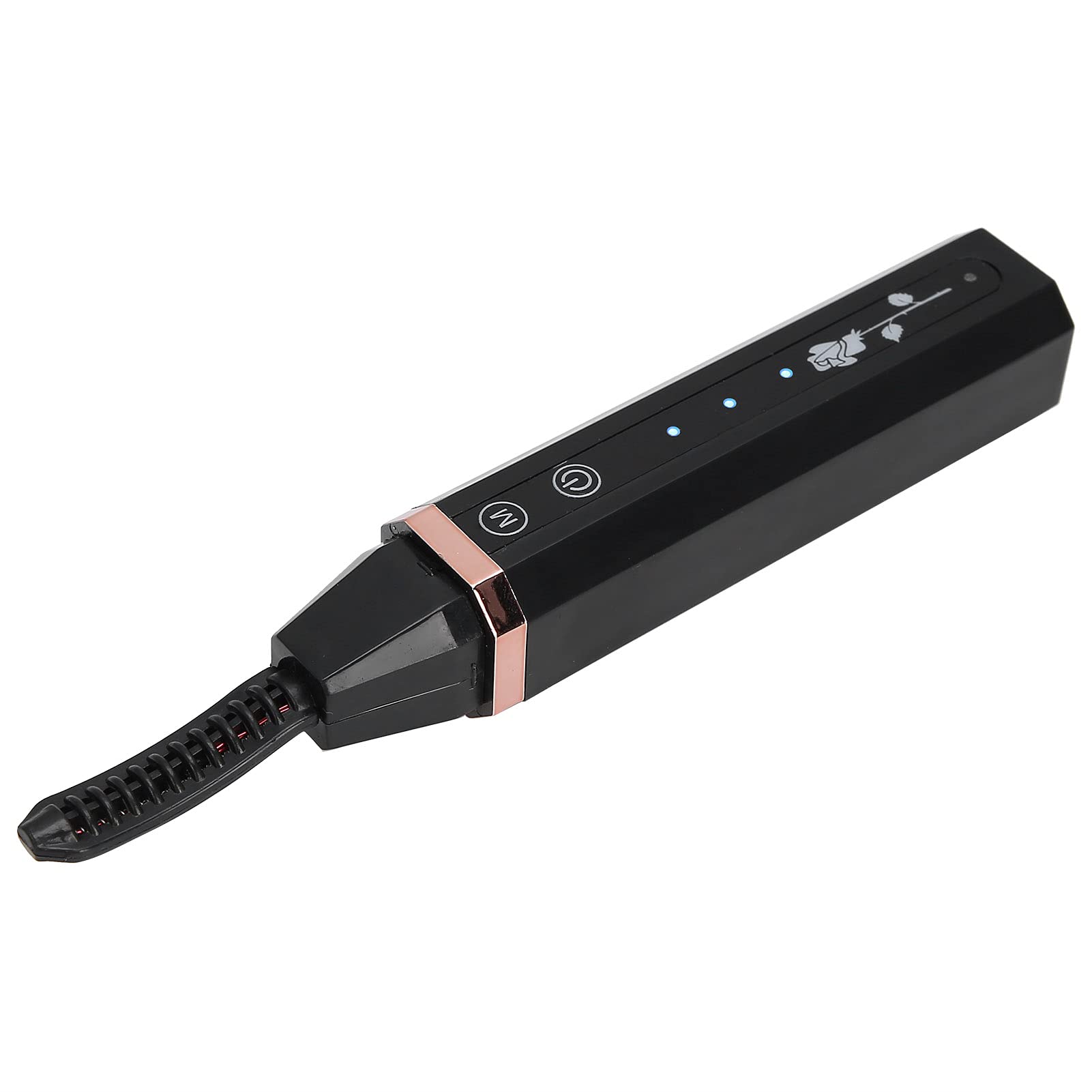 Herramienta de Rizador de Pestañas, Rizador de Pestañas Eléctrico de Temperatura Constante con Carga USB 5V 2W Portátil para Belleza(negro)