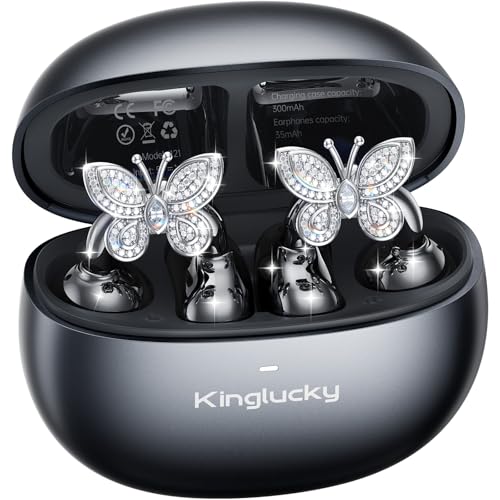 Kinglucky Jewelry-Inspired Clip-On Earbuds with Butterfly...