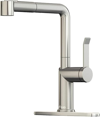 Miniatura 10 de APPASO Grifo de cocina en cascada con rociador extraíble, grifo de cocina de acero inoxidable negro con rociador, 3 modos, grifo de fregadero de