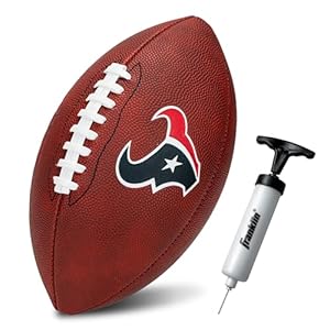Franklin Sports NFL Houston Texans Football – Youth Junior Size Football for Kids – Official NFL Team Logo + Colors Youth Football – Kids NFL Fan Shop Football