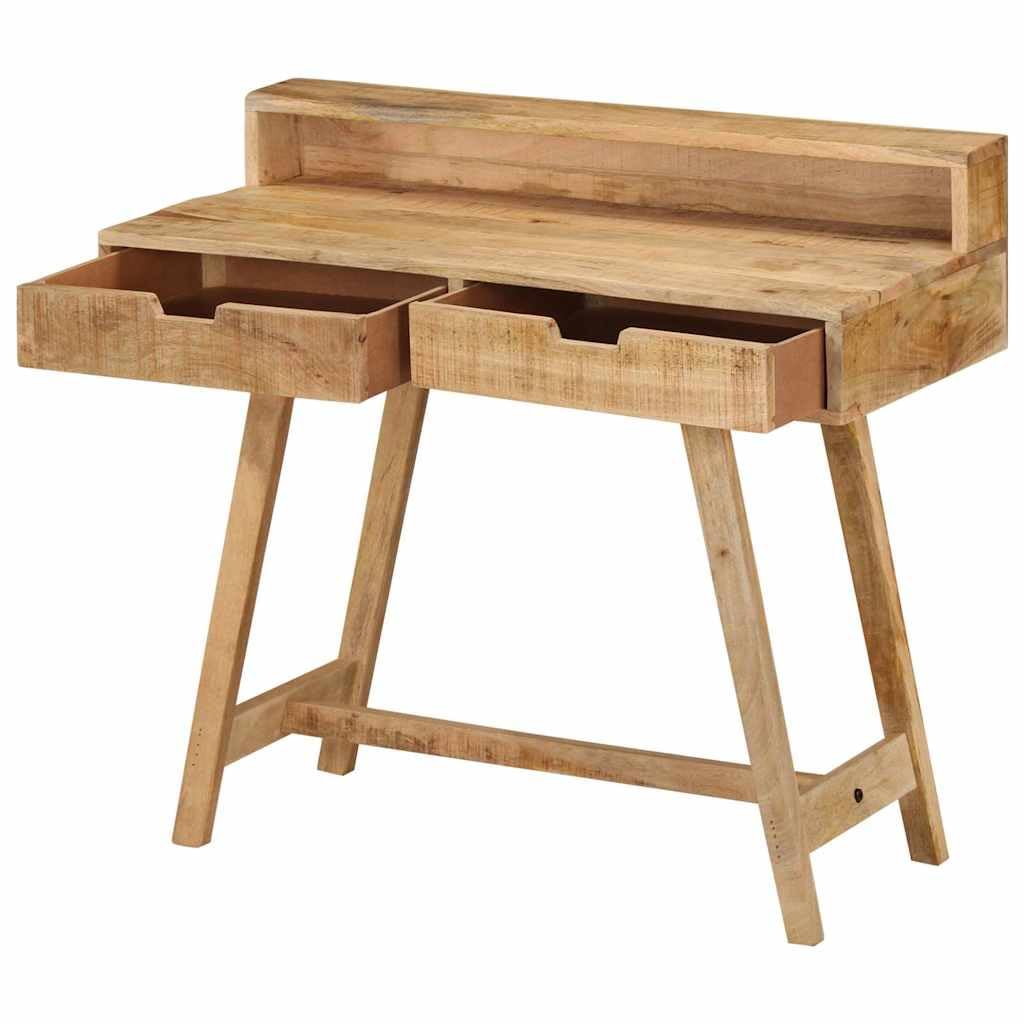 Bureau d'ordinateur en bois massif de manguier 100 x 45 x 90 cm