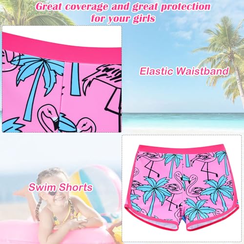 Image of TUONROAD Girls 2 Pieces Rash Guard Swimsuit Long Sleeve Tankini for 4-10 Years