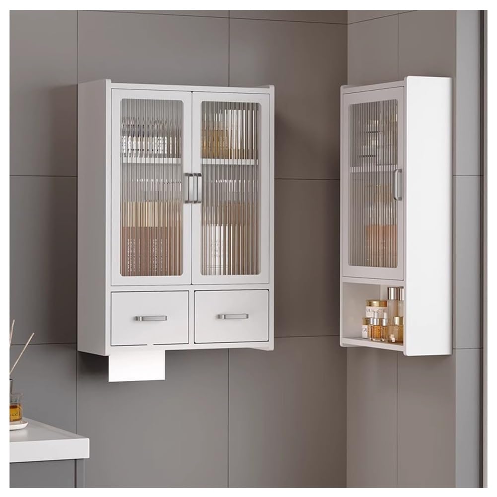 Armoire à pharmacie murale peu encombrante avec porte vitrée pour optimiser les petits espaces