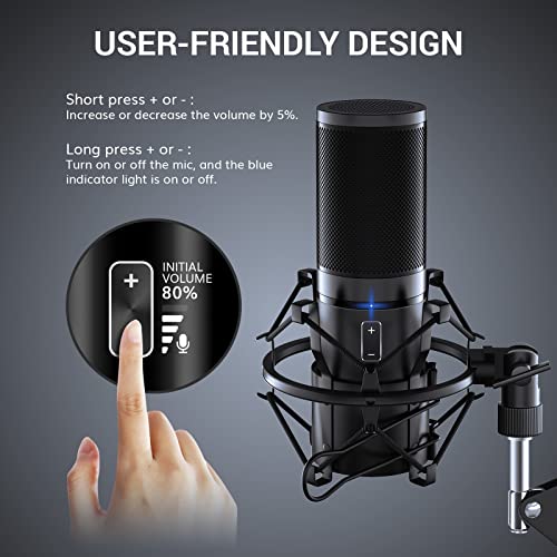 image for TONOR USB Podcast Microphone, Gaming PC Studio Streaming Mic Kit for P