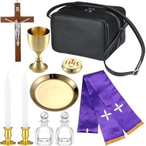 Vinsatin Catholic Travel Mass Kit Communion Pastoral Sick Call Se...