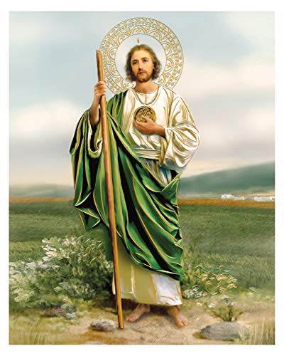 Saint Jude Tadeo (27"X40") Gold Foil - Religious Wall Art Laminated Print Unframed Poster Home Decoration Arte Diseño Piezas Maestras #TOP2