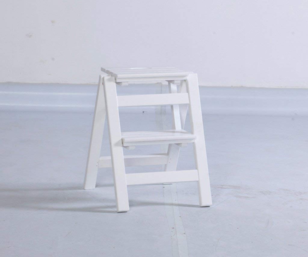 Taburete escalonado para cocina y mesa de casa en madera gruesa plegable